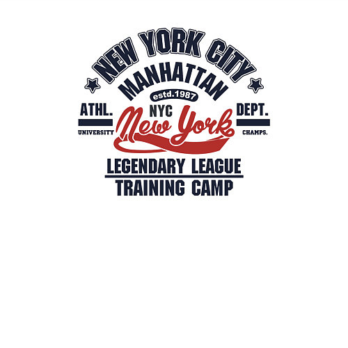 Мужской свитшот New York city Manhattan / Белый – фото 3