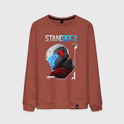 Свитшот хлопковый мужской Standoff 2 - Space dude, цвет: кирпичный