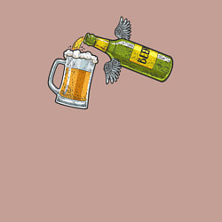 Свитшот хлопковый мужской Ангельское пиво, цвет: пыльно-розовый — фото 2