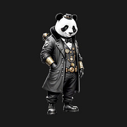Свитшот хлопковый мужской Панда стимпанк, цвет: черный — фото 2
