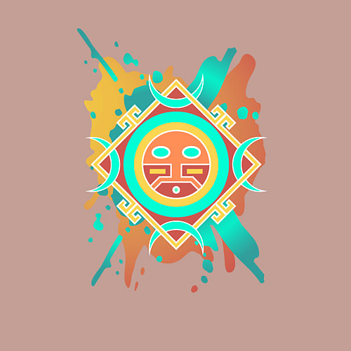 Мужской свитшот Загадочная маска / Пыльно-розовый – фото 3