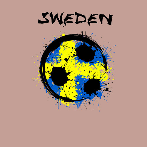 Мужской свитшот Сборная - Швеция / Пыльно-розовый – фото 3