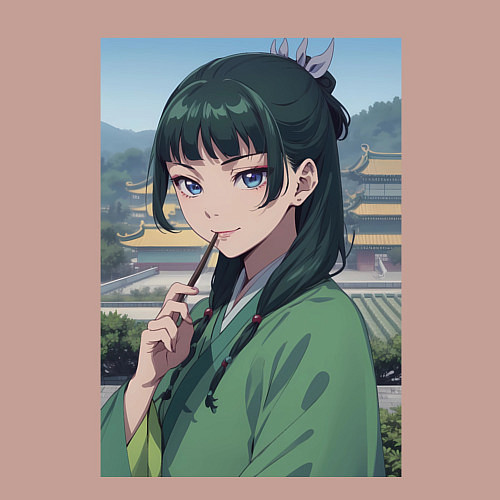 Мужской свитшот Монолог фармацевта Маомао детектив / Пыльно-розовый – фото 3