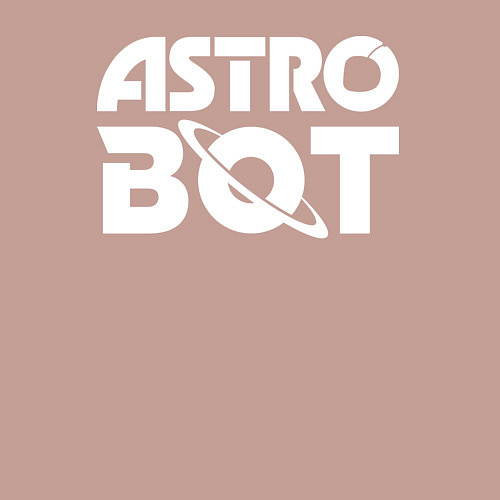 Мужской свитшот Astro bot logo / Пыльно-розовый – фото 3