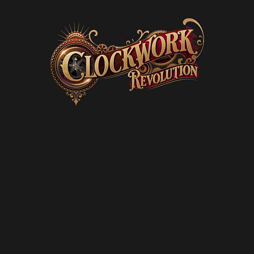 Мужской свитшот Clockwork revolution logo / Черный – фото 3