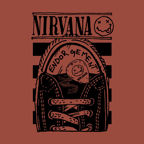 Мужской свитшот Nirvana grunge rock / Кирпичный – фото 3