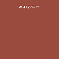 Свитшот хлопковый мужской Мы русские с нами Бог белый текст, цвет: кирпичный — фото 2