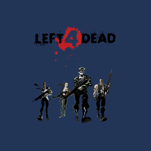 Мужской свитшот Выжившие Left 4 Dead / Тёмно-синий – фото 3