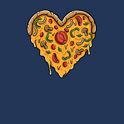 Свитшот хлопковый мужской Pizza heart, цвет: тёмно-синий — фото 2