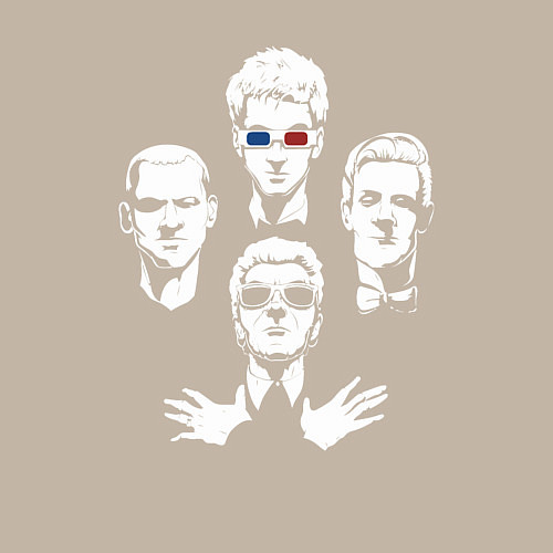 Мужской свитшот Doctors who / Миндальный – фото 3