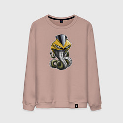 Свитшот хлопковый мужской Yamaha R6 Snake, цвет: пыльно-розовый