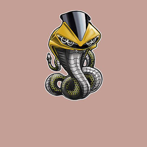 Мужской свитшот Yamaha R6 Snake / Пыльно-розовый – фото 3