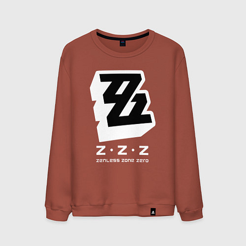 Мужской свитшот Zenless zone zero лого / Кирпичный – фото 1
