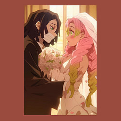 Свитшот хлопковый мужской Клинок, рассекающий демонов Обанай Игуро, цвет: кирпичный — фото 2