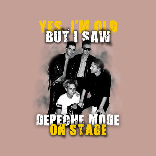 Мужской свитшот Depeche Mode - On stage / Пыльно-розовый – фото 3