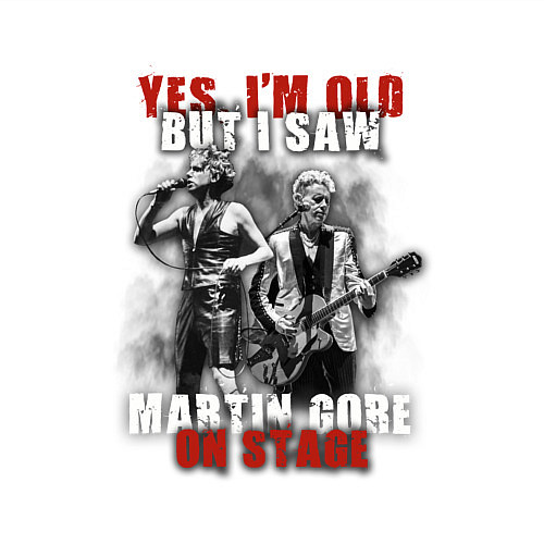 Мужской свитшот Depeche Mode - Martin on stage / Белый – фото 3