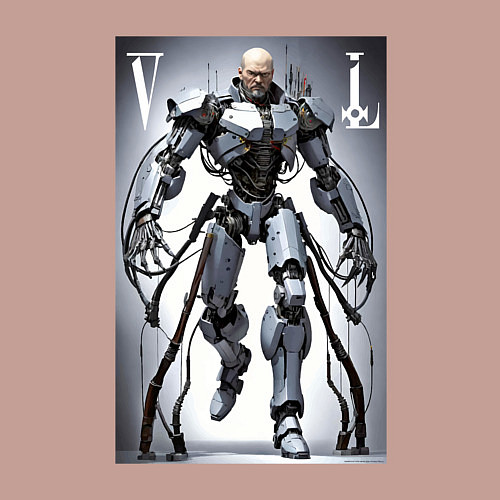 Мужской свитшот Cyber Lenin - armor on suction cups / Пыльно-розовый – фото 3