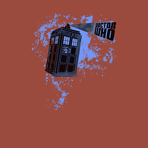 Мужской свитшот Полёт тардиса / Кирпичный – фото 3