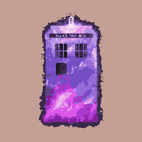 Мужской свитшот Violet tardis / Пыльно-розовый – фото 3