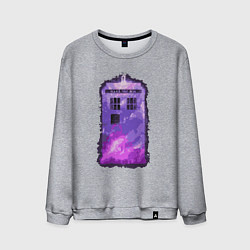 Свитшот хлопковый мужской Violet tardis, цвет: меланж