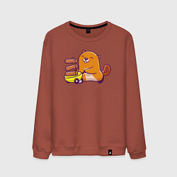Мужской свитшот Весёлый бобёр строитель