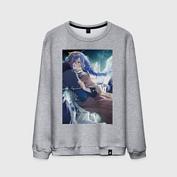 Свитшот хлопковый мужской Реинкарнация безработного Рокси Мигурдия и спасите, цвет: меланж