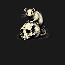 Свитшот хлопковый мужской Rat on skull, цвет: черный — фото 2