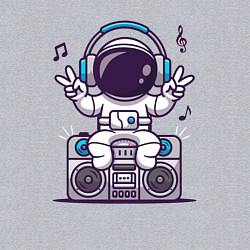 Свитшот хлопковый мужской Music spaceman, цвет: меланж — фото 2