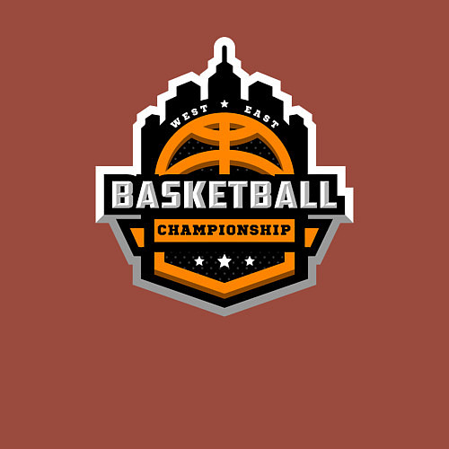 Мужской свитшот Championship basketball / Кирпичный – фото 3