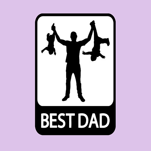 Мужской свитшот Best dad / Лаванда – фото 3