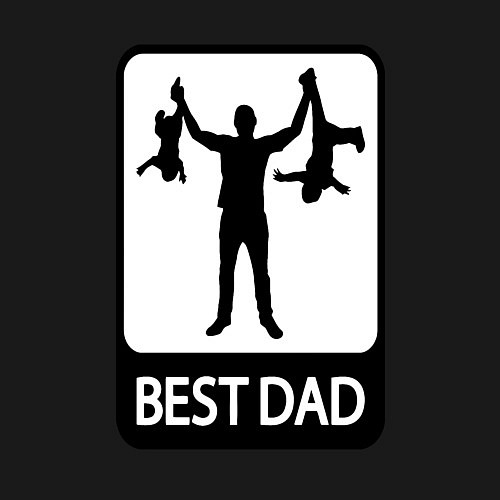 Мужской свитшот Best dad / Черный – фото 3