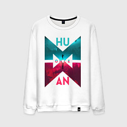 Свитшот хлопковый мужской Once human logotype, цвет: белый