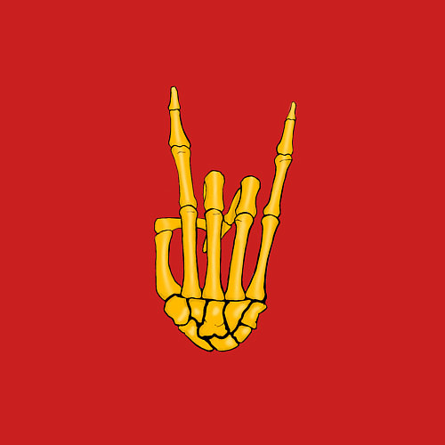 Мужской свитшот Golden skeleton hand / Красный – фото 3