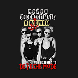 Свитшот хлопковый мужской Depeche Mode - A woman violator, цвет: черный — фото 2