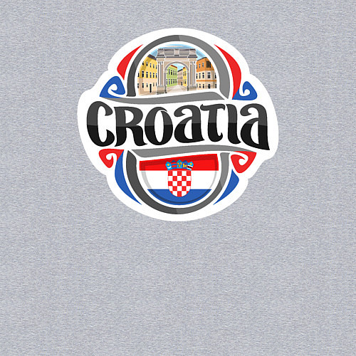 Мужской свитшот Croatia / Меланж – фото 3