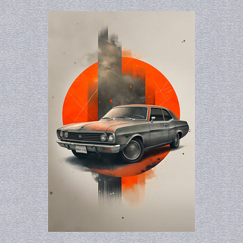 Мужской свитшот Постер машины / Меланж – фото 3