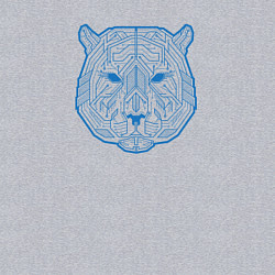 Свитшот хлопковый мужской Кибер тигр, цвет: меланж — фото 2