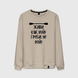 Мужской свитшот Живи как ной греби не ной