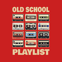 Свитшот хлопковый мужской Плейлист старой школы, цвет: красный — фото 2