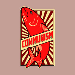 Свитшот хлопковый мужской Рыбный коммунизм, цвет: пыльно-розовый — фото 2
