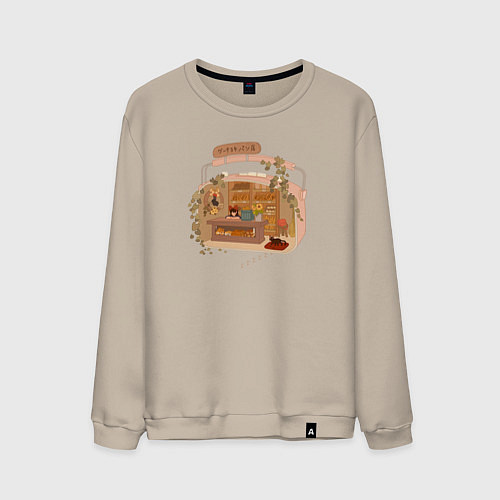 Мужской свитшот Ведьмина служба доставки: Studio Ghibli / Миндальный – фото 1