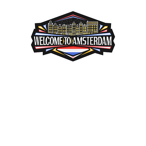 Мужской свитшот Добро пожаловать в Амстердам / Белый – фото 3