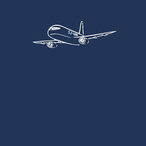 Мужской свитшот Суперджет-100 белый / Тёмно-синий – фото 3