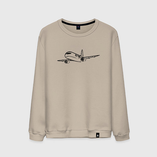 Мужской свитшот Суперджет-100 черный / Миндальный – фото 1