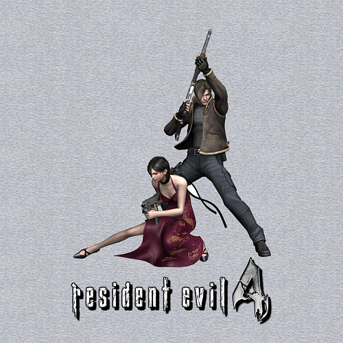 Мужской свитшот Ада и Леон RE4 / Меланж – фото 3