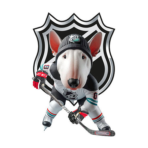 Мужской свитшот Bully is an NHL forward - ai art / Белый – фото 3