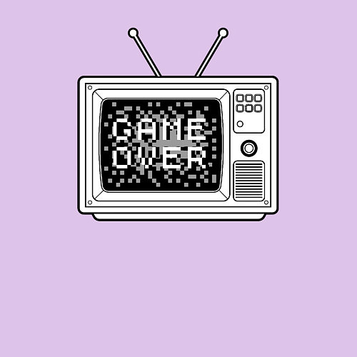 Мужской свитшот Game over television / Лаванда – фото 3