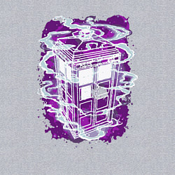 Свитшот хлопковый мужской Tardis violet, цвет: меланж — фото 2