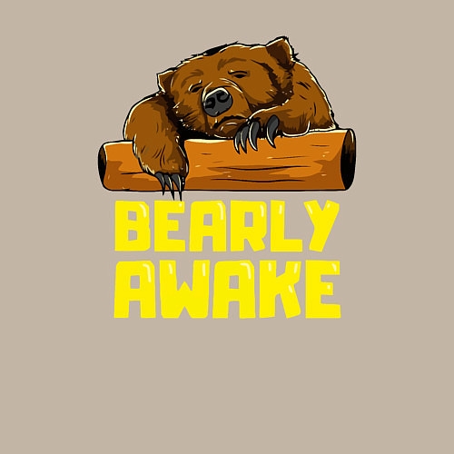 Мужской свитшот Bearly awake / Миндальный – фото 3