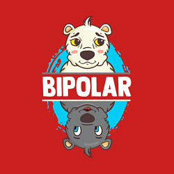 Свитшот хлопковый мужской Биполярный медведь, цвет: красный — фото 2